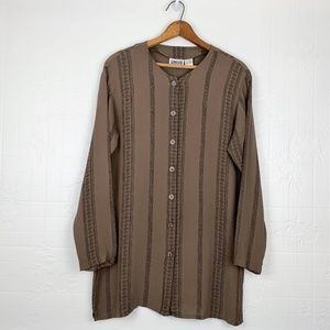 ◐ Vιnтage ◑ Chico's Design Button Down Tunic Top